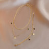 Collar Estrella Negro y Dorado Acero - Imagen 3