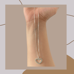CADENA DE PLATA LEY 925 CON DIJE DE CORAZÓN
