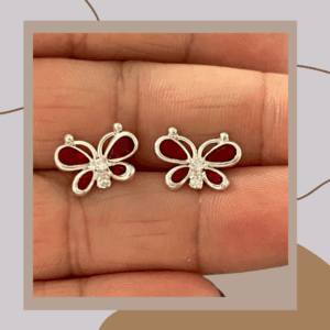 TOPOS DE SEGURIDAD MARIPOSA ROJA PLATA LEY 925