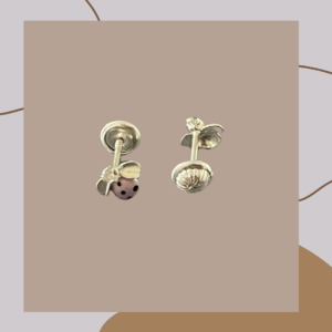 TOPOS CON BROCHE DE SEGURIDAD MARIQUITA PLATA LEY 925
