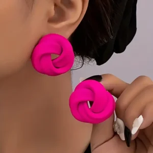ARETES FUCSIA VIBRANTES Y ELEGANTES